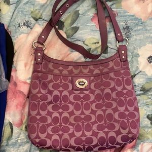 Purple coach bag